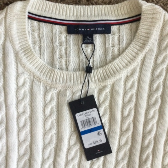 Brand New W/Tags🏷 TOMMY HILFIGER Women's Cotton Cable-Knit Sweater - Picture 7 of 8